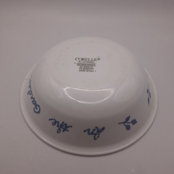 Corning Corelle Bowl In The Garden Blue Rustic Discontinued Small Dessert 5.5 In - Picture 3 of 9
